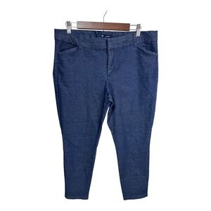 Gap Slim City Denim Trousers Tapered Dark Wash‎ Stretch Ankle Pants Women's 14R
